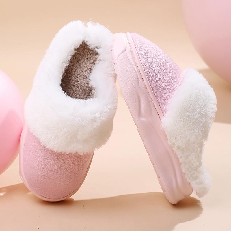 New Thickened Warm Cotton Slippers Indoor Anti-slip Home Shoes Plush Shoes