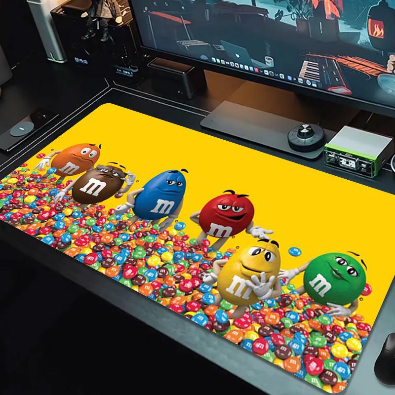 M&m Color Mouse Pad Large Gaming Table Cushion Non-slip Laptop Tablet Big Mousepad XXL Mat Mini PC Playmat With Lock edge