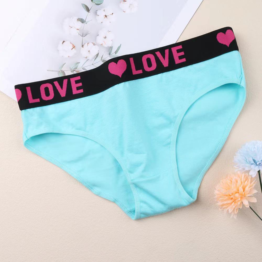 

Европейские и американские хлопковые трусики Soft Love - Женский большой размер, средняя посадка, спортивный треугольный дизайн XL Waist 36