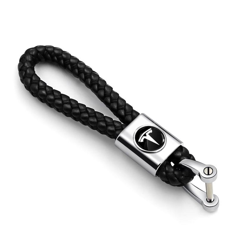 1Pcs Luxury Car Emblem Key Chain Key Ring Key Lanyard Car Styling For Model 3 Model Y Model S X Personalized Car Accessories