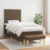 3137216 vidaXL Divan Bed with Mattress Dark Brown 100x200 Cm