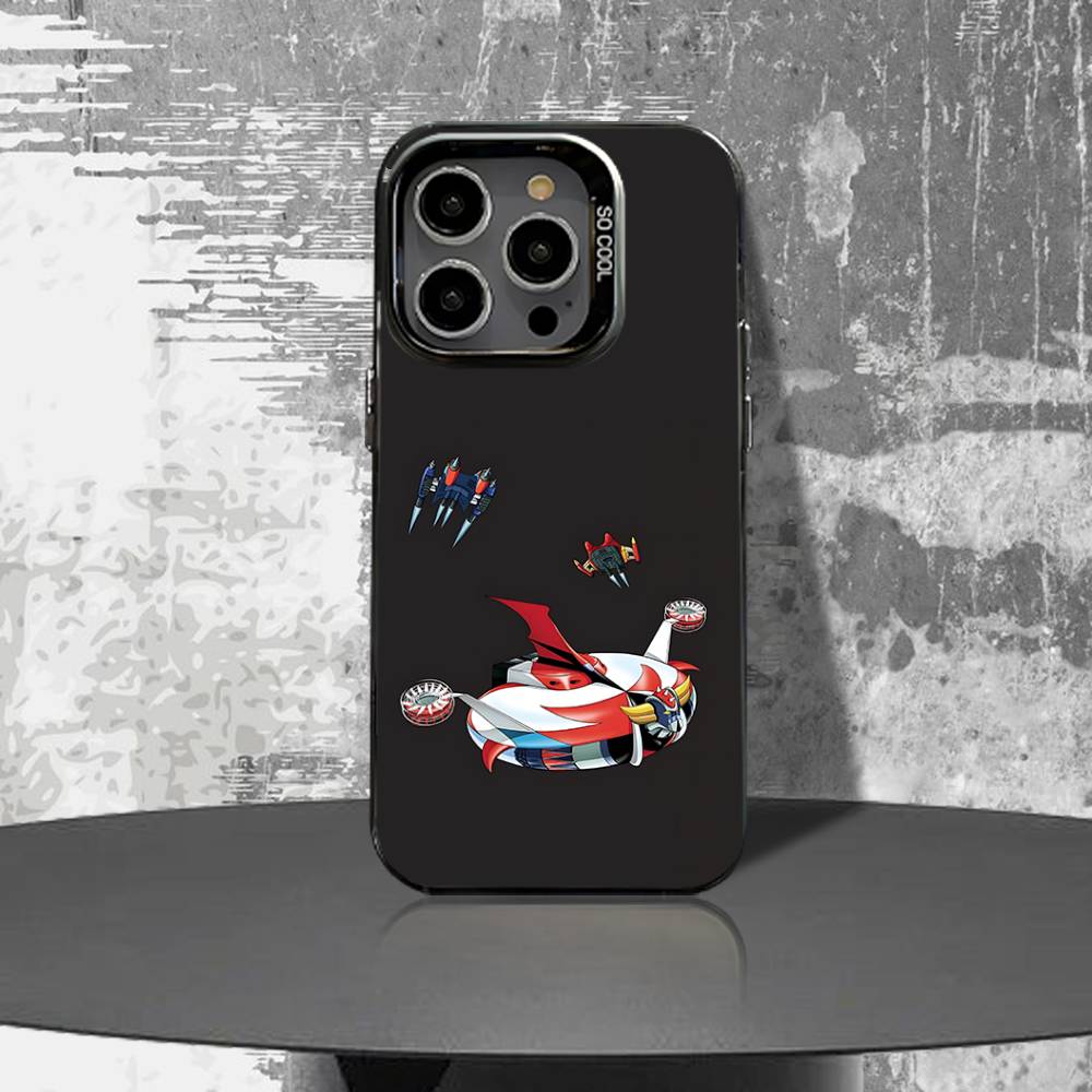 G-Grendizer UFO Robot G-Goldorak Phone Case For iPhone 16,15,14,13,12,11,Pro,XS,Max,Plus,Mini,SE4,E Black Matte Shockproof Cover