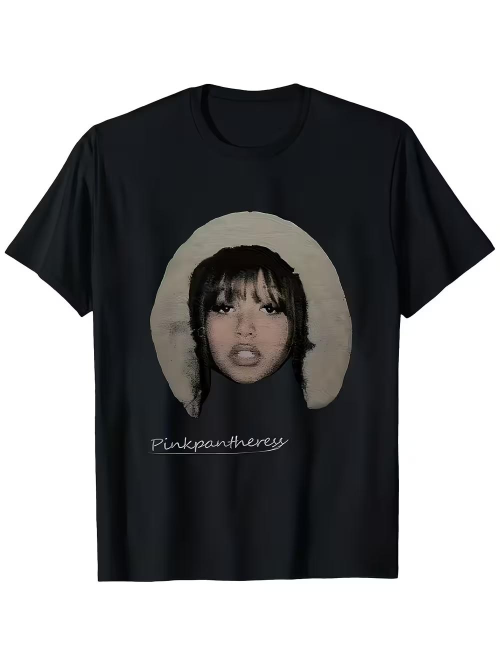 

Adult Graphic T-Shirt Featuring Pinkpantheress - Unisex Casual Short Sleeve Tee with an Artistic Face Design XXXXL