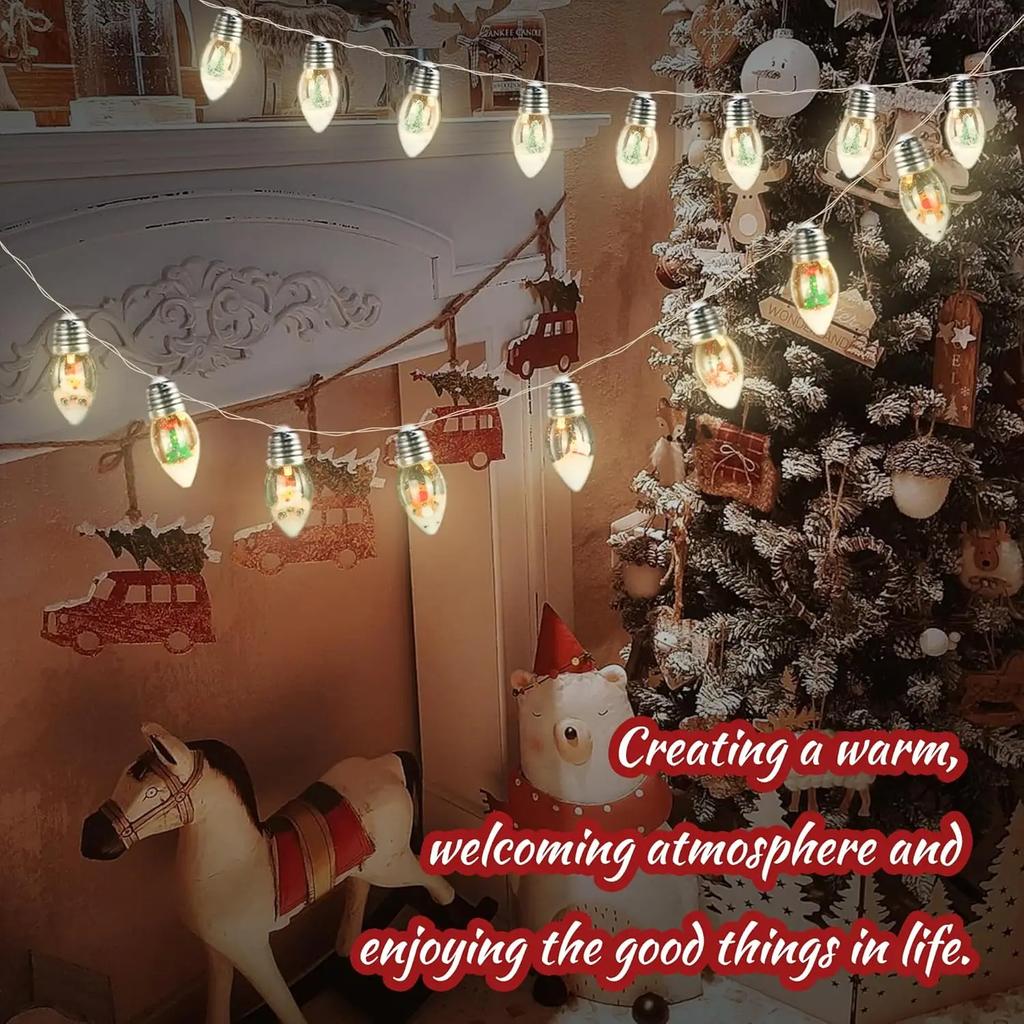 Christmas Doll Lights String Christmas Tree LED Indoor Decoration Lights Christmas Snowman Wishing Bottle Lights String