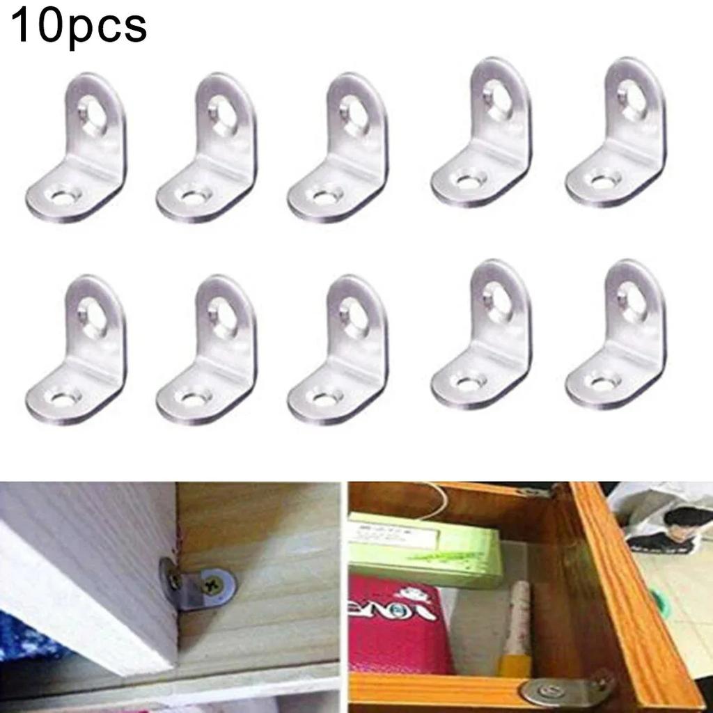 10/20pcs Shelf Bracket Closet 90 Degree Bracket Bed Brackets Metal Shelf Holder Stainless Steel Fasteners Aluminum Corner Screen