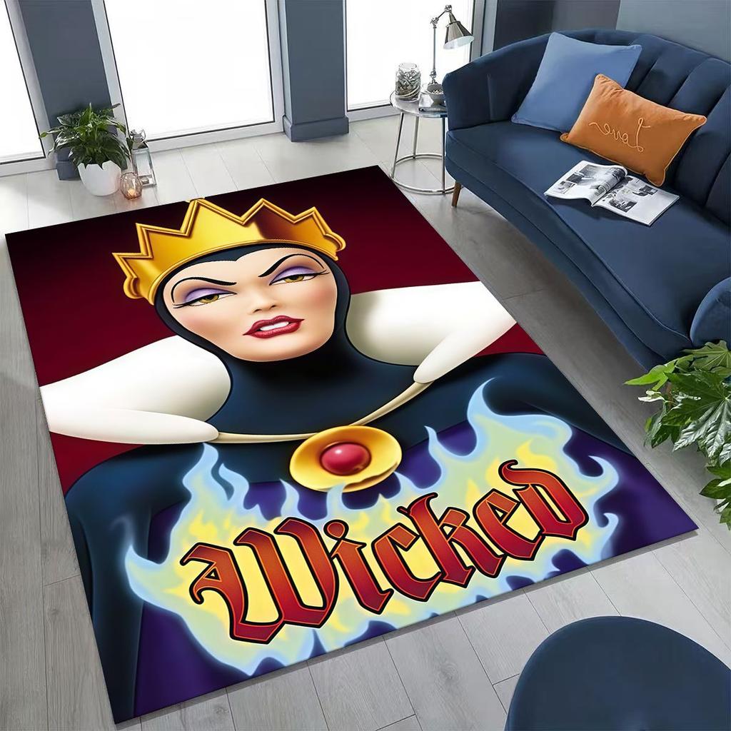 Snow White Princess Cartoon Fairy Tales Rug for Bedroom Living Room Sofa Home Doormat Decor, Large Kids Play Non-slip Floor Mat