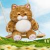 25CM Cute Pattern Cat Plush Doll Fat Soft Sitting Weighted Particles Doll Parent Child Game Toy Children's Room Decoration Gift