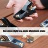 Low Angle Aluminum Woodworking Plane with Adjustable Blade Depth for Precise Cutting On Thin Wood Layers and Ergonomic Grip
