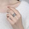 2026 Anello Design di Nicchia Anello Elemento Anello Texture Pieghettata Irregolare Faccia Larga Semplice Anello per Dito Indice Aperto Gioielli da Donna
