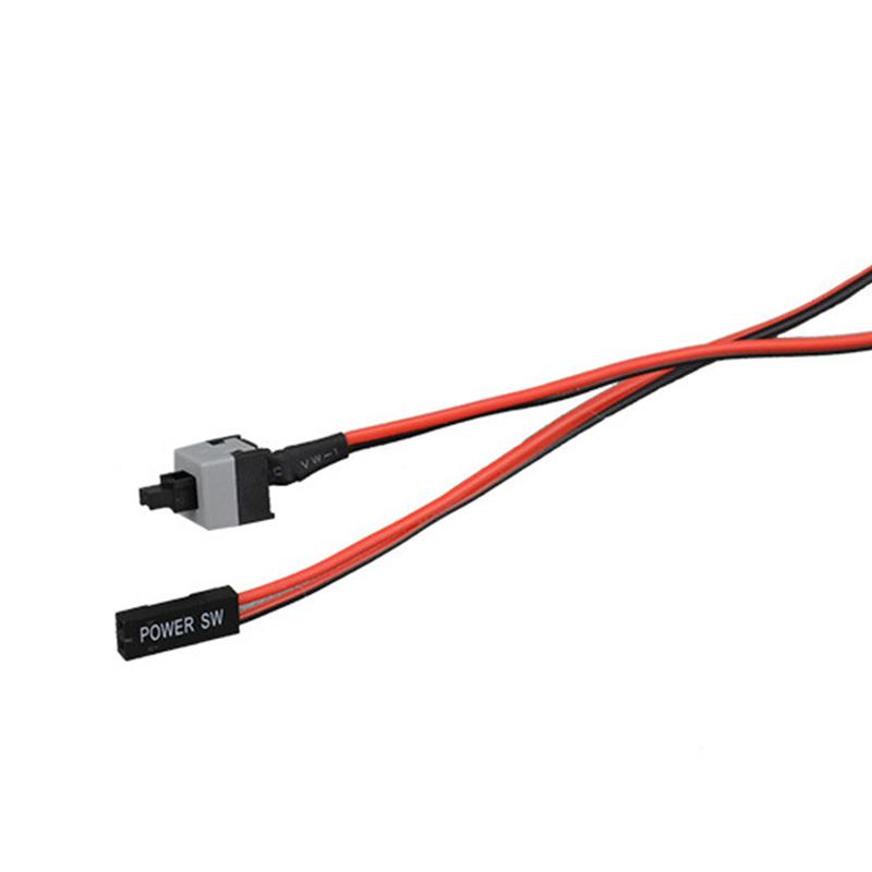 5 Pcs 50Cm 2 Pin Sw Pc Power Cable On/Off Push Button Computer Case Switch Wire