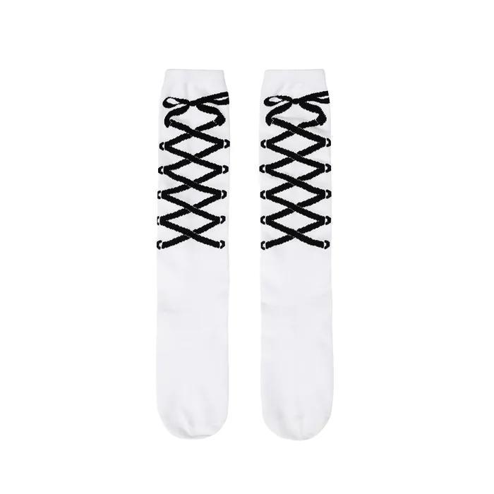 RIBBON GRAPHIC KNEE SOCKS [WHITE]