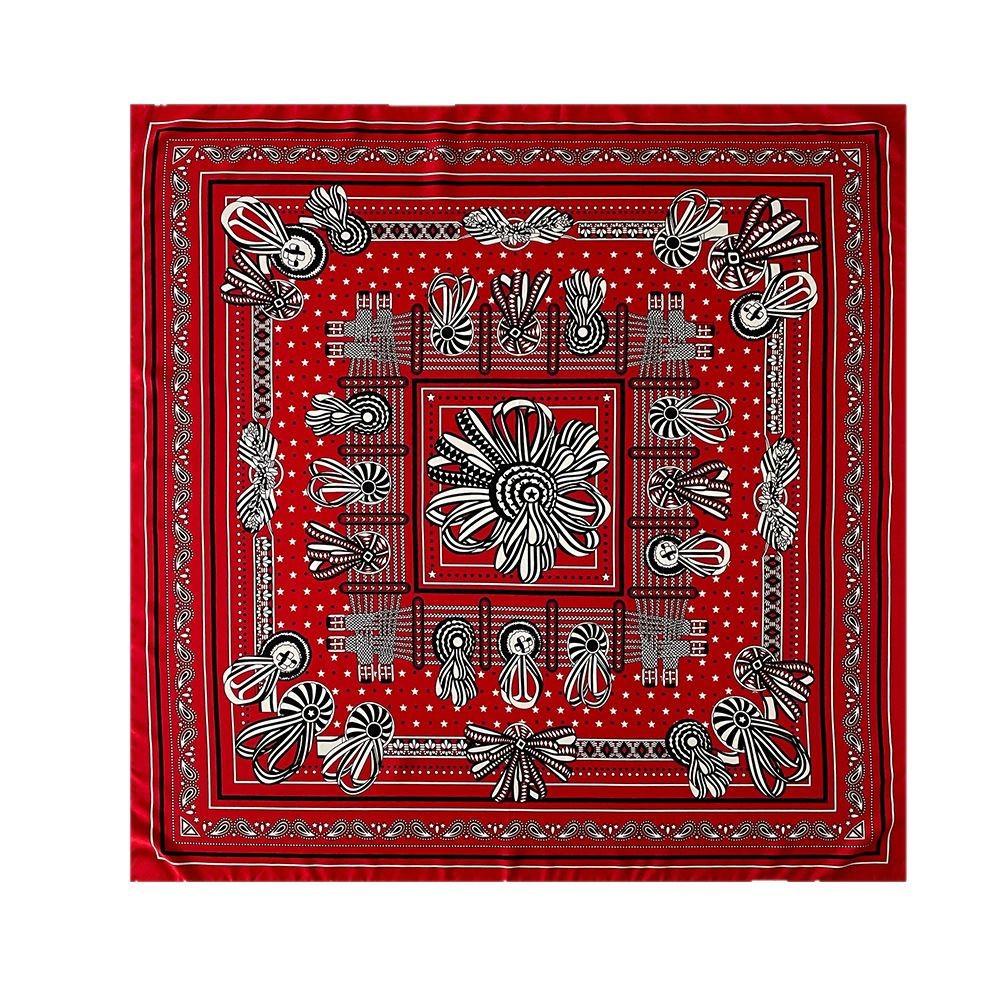 New Spring and Summer Headscarf Printed Twill Large Square Scarf Small Fragrant Silk Scarf Women's Anti-scarf Decorative Scarf Shawl
