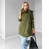 Lapel Sport Fleece Hoodie Casual Long-sleeved Zipper Jacket Women's Plate-size Solid Color Jacket