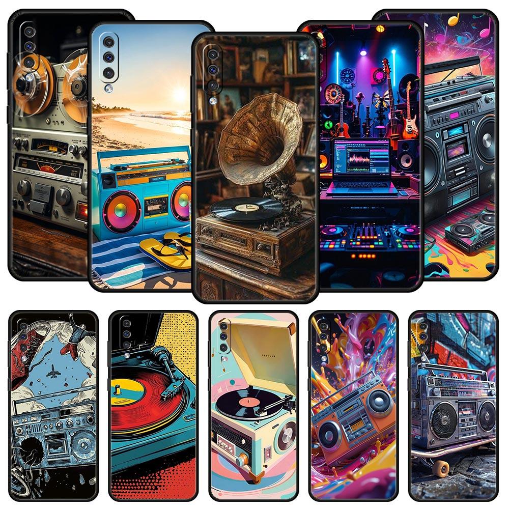 Retro Recording Device Phone Case for Samsung Galaxy A56 A36 A26 A16 A34 A24 A42 A22 A20 A12 A40 A30 A10 5G Soft TPU Cover Shell