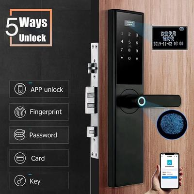 Smart Security Elektronisches Smart-Türschloss APP+Passwort+Tastatur+Karte+Fingerabdruck 5-Wege-Tür-Smart-Elektronikschloss Hotels