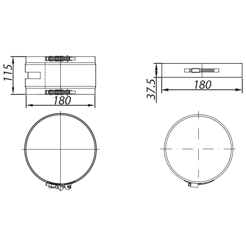 ADAM DW Reinforced clamping bracket fi 180