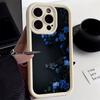 For Xiaomi Redmi Note 14 13 12 Pro Plus 5G 13 12 12S 11S 10S 11 10 14C 13C 12C Blue Rose Flower Vintage Pattern Phone Case Cover