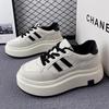 Platform White Shoes Women's 2025 Spring New Small Man Height Increase Versatile Dopamine Comfortable Breathable Spot Board Shoes