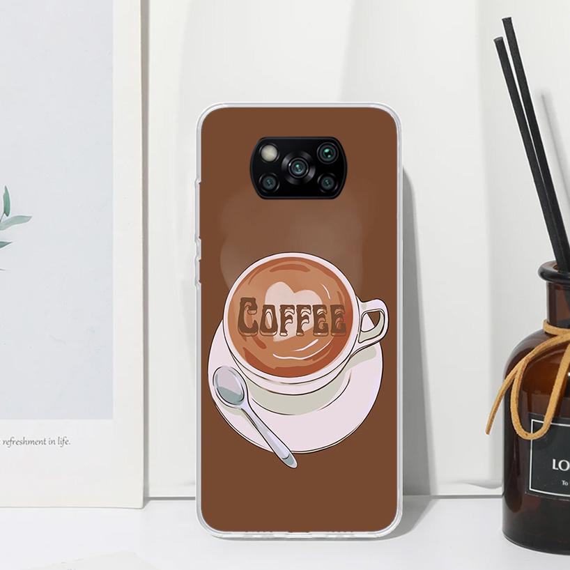 Coffee Wine Cup Phone Case For Xiaomi Poco X7 X6 X5 M7 M8 Pro F7 Ultra Redmi 15C 15 13C 13 12C 12 10 10C 10A Art Fundas Poco X7