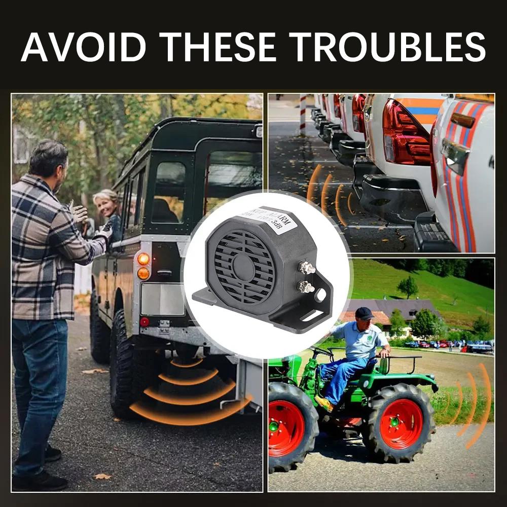 For SUV Boat Truck Backup Siren Beeper 12V/24V Super Loud Car Air Horn Set Vehicle Reversing Reminders Reverse Horn Alarm