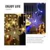 3.5M Christmas Lights LED Fairy String Lights Snowflake Curtain Garland Waterproof For Holiday Party Xmas Decoration