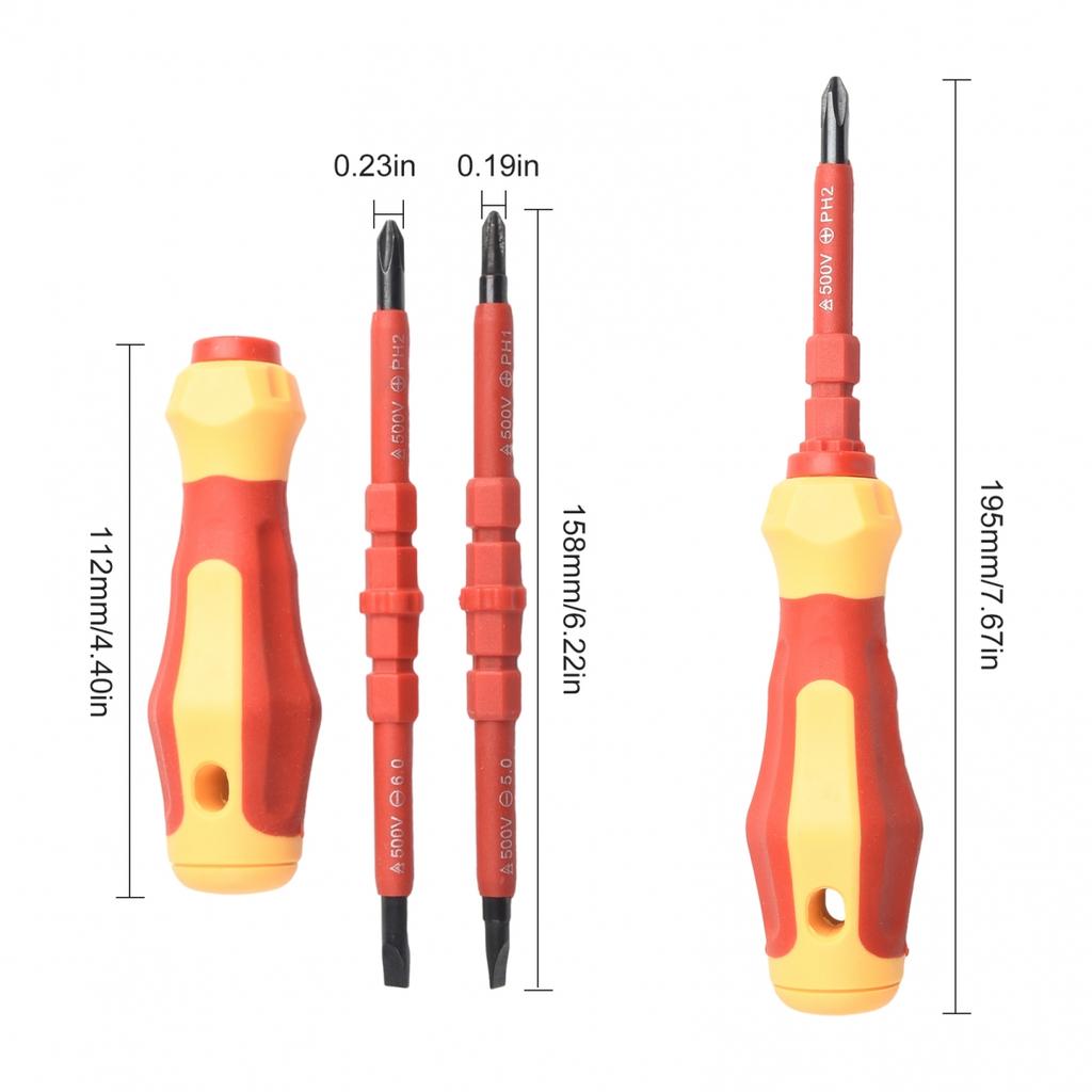 Multi Purpose Electricians Slotted Cross Screwdriver Bit Warm Tips
