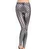 2025 Spring Summer New Fish Scale Nine-minute Pants Women High Elastic Thin Slim Bottoming Pants Slim Pants