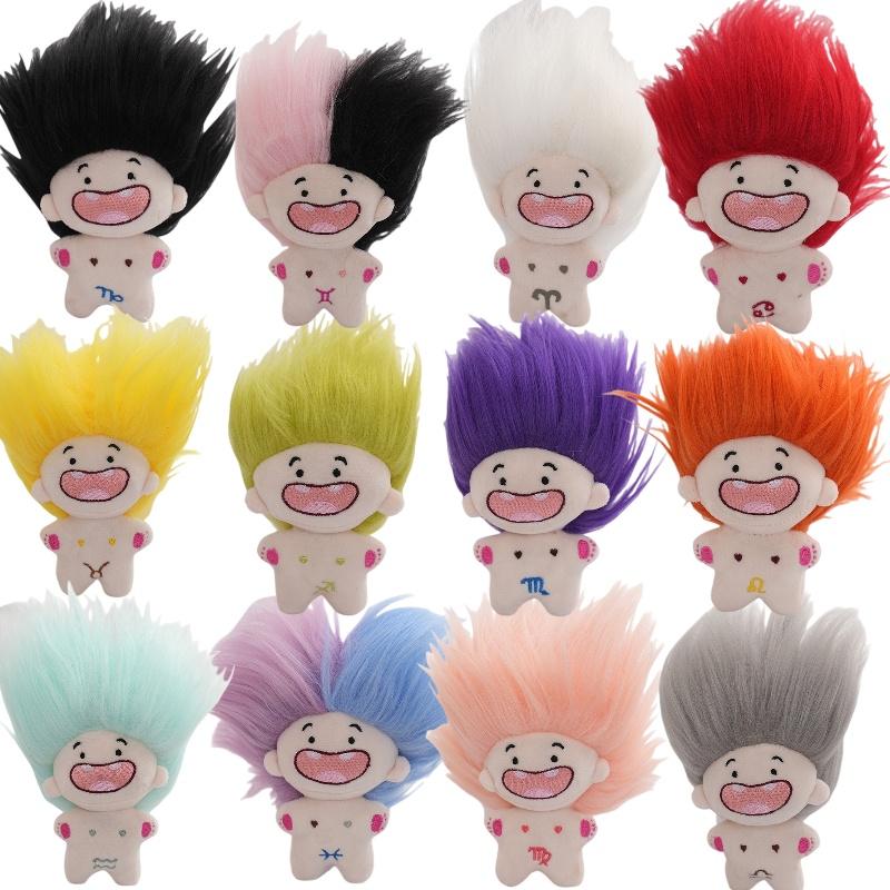 10cm Lustiger Zahnloser Baumwoll-Plüschpuppen-Anhänger für Tierkreiszeichen-Liebhaber