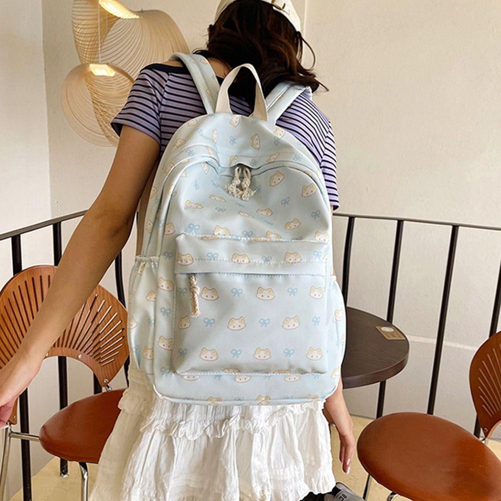 Creative Students School Bags Cute Cartoon Shoulder Bag College Student Backpack Outdoor
