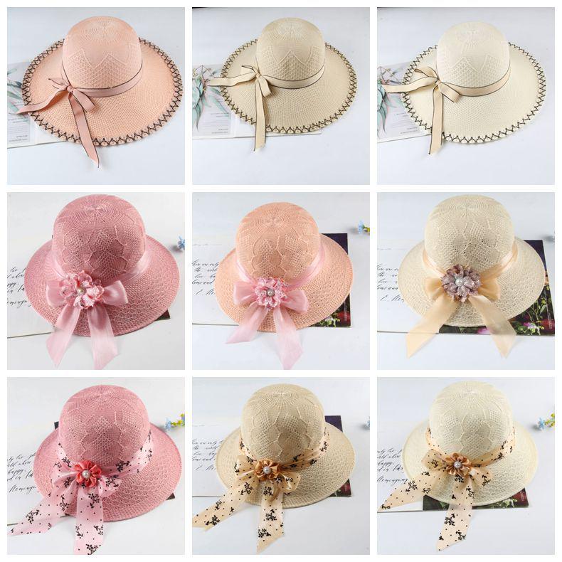 Women's Raffia Straw Sun Hat - Large Brim for Middle-Aged & Elderly