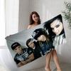1pc Vintage Rock T-Tokio H-Hotel Microfiber Blanket Quick Drying Beach Towels Oversized Printing Super Absorbent Towel Blanket