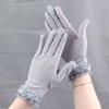 Leopard Print Women's Summer Gloves Sun Protection Thin Lace Gloves Breathable 5 Fingers Party Gloves Spring Summer Outdoor