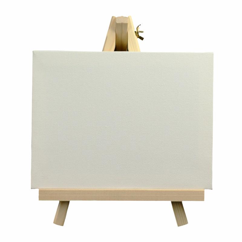 Children's Mini DIY Digital Oil Painting Set with Solid Wood Easel