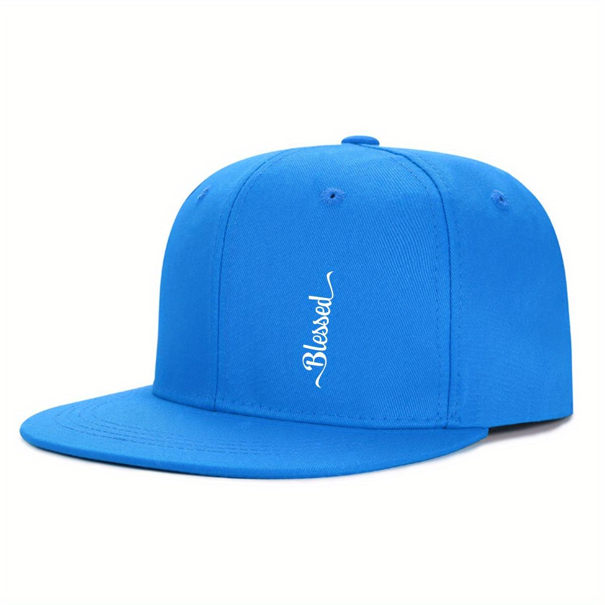 Urban Fashion Trend Outdoor Daily Casual Flat Brim Hat for Men and Women Must-have Sun Protection Hat When Going Out синий