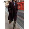 Zaprha 2025 Autumn New Casual Simplicity Lapel Split Soft Shoulder Pad Coat Outerwear Women 3046282