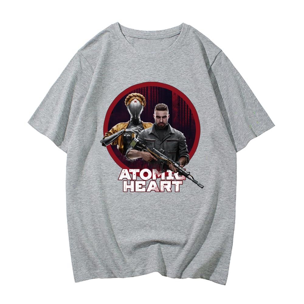 Atomic Heart USSR Game Twins Robot O Neck T Shirts Men Cotton High Quality EU Size T-shirt Unisex Streetwear Tshirt Male