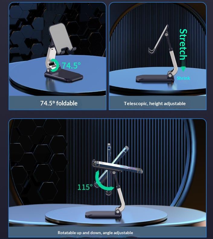 Foldable Abs Desktop Mobile Phone Stand For Smartphone Support Tablet Desk Cell Phone Portable Scalable Holder Bracket