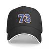 Blue Lucky Number 73 Camping Baseball Cap For Unisexs Outdoor Coquette Beach Dad Hat 2024 New Hip Hop Trucker Cap