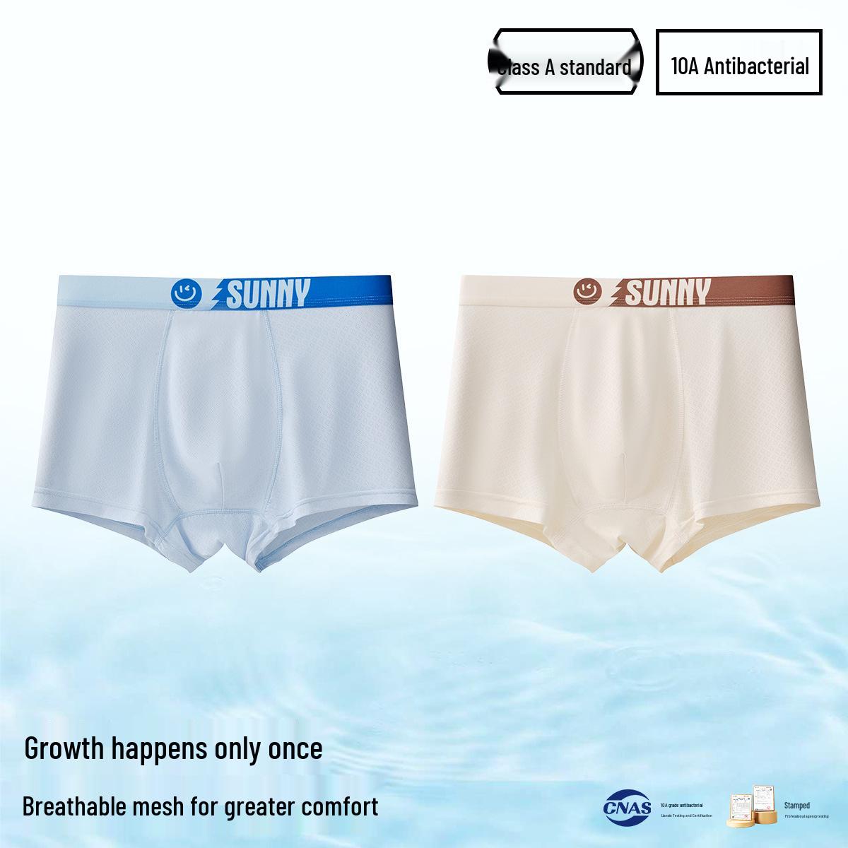 Teen Boys  A-Class Ice Silk Antibacterial Boxer Briefs - Medium & Large 3XL 160-180 lbs