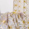 Geometric Gold Foil Sheer Curtains – Set of 2 Panels, Semi-Blackout, Light Filtering Window Curtains