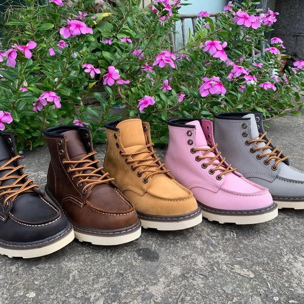 Kožené ležérní dámské boty Top hovězí kůže Nástrojové boty Venkovní lokomotivní boty Vodotěsné krátké boty Pánské boty Martensky