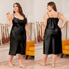 Plus Size Women's Ice Silk Summer Halter Loose Home Dress Nightdress