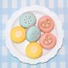 Latex Macaron Dog Chew Toy with Squeaker Puppy Teething Cleaning Interactive Toy for Small Medium Large Breed