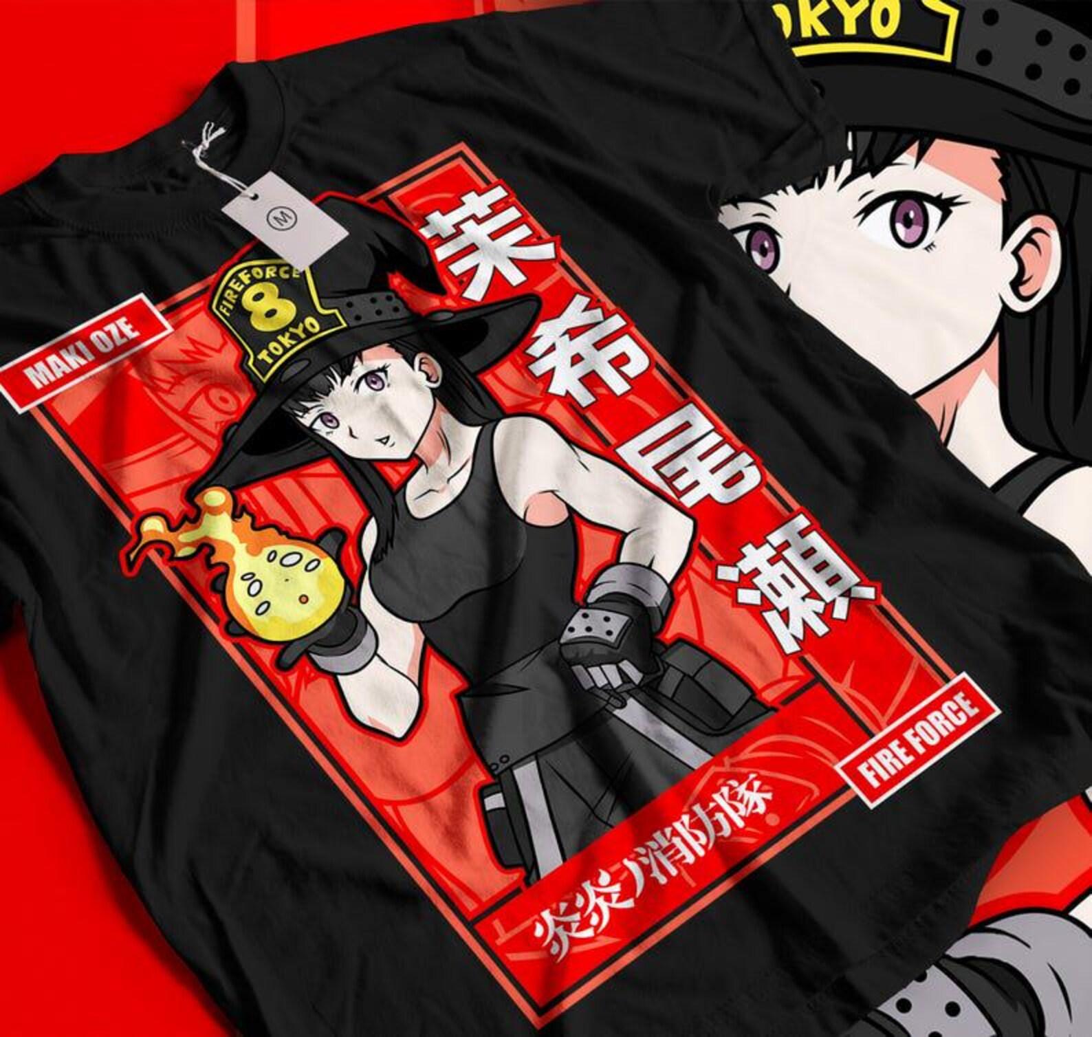 Shinra Anime Unisex T-Shirt, Fire Force Anime Manga Shirt, Anime Shirt, Anime Lover Shirt, Graphic Anime Tee, Manga Shirt, Japanese Shirt XL