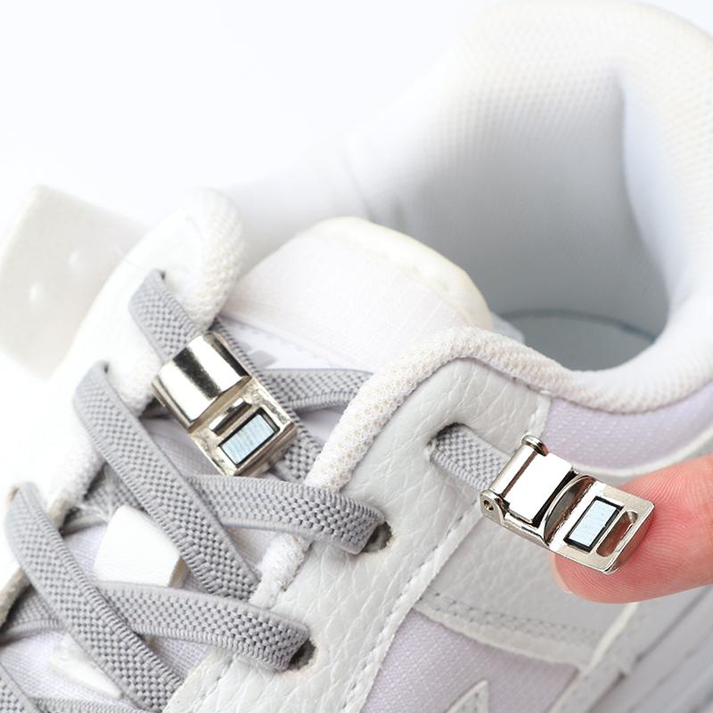 1 Pair No tie Shoelaces Magnetic Lock Elastic Shoe Laces For Kids and Adult Sneakers for Shoelace Flat Rubber Bands Shoestrings