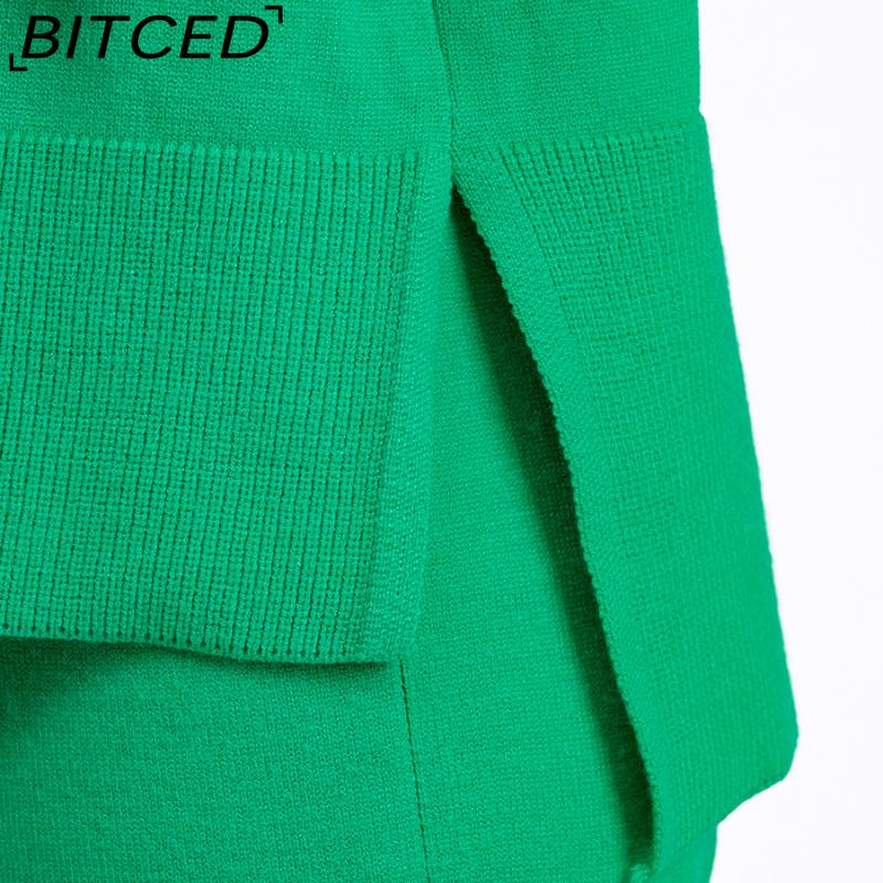 BITCED Fashion Set Women's Autumn and Winter Loose Casual Sweater Pullover Two-piece Set