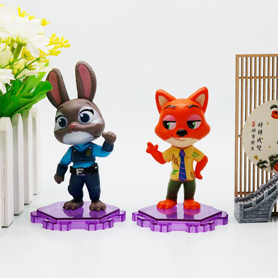 Zootopia 6-Piece Anime Figure Set Judy Nick Chief Bogo Action Figures Kids Toy Models Perfect Birthday Gift