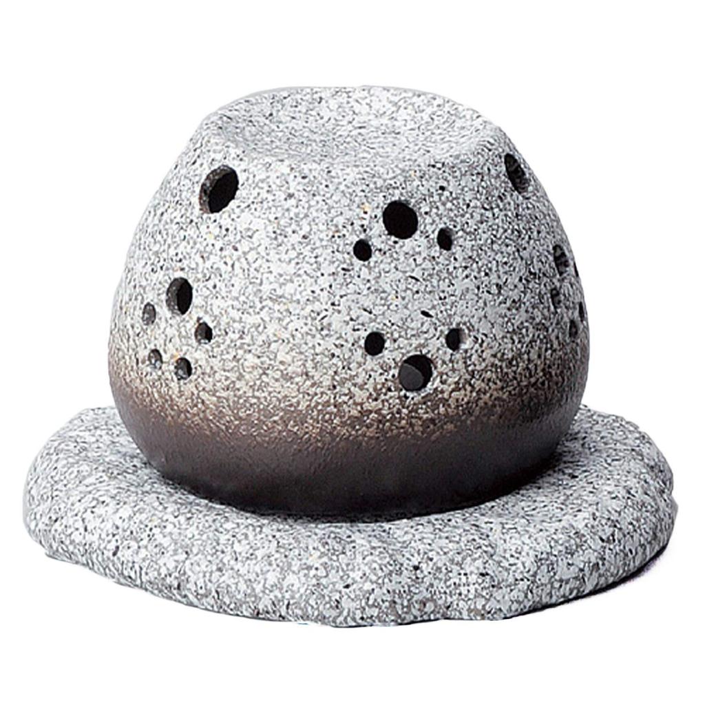 Candle-type Tea Incense Burner, Egg-shaped, Y-1611/F1605, Tokoname Ware, Sanbo