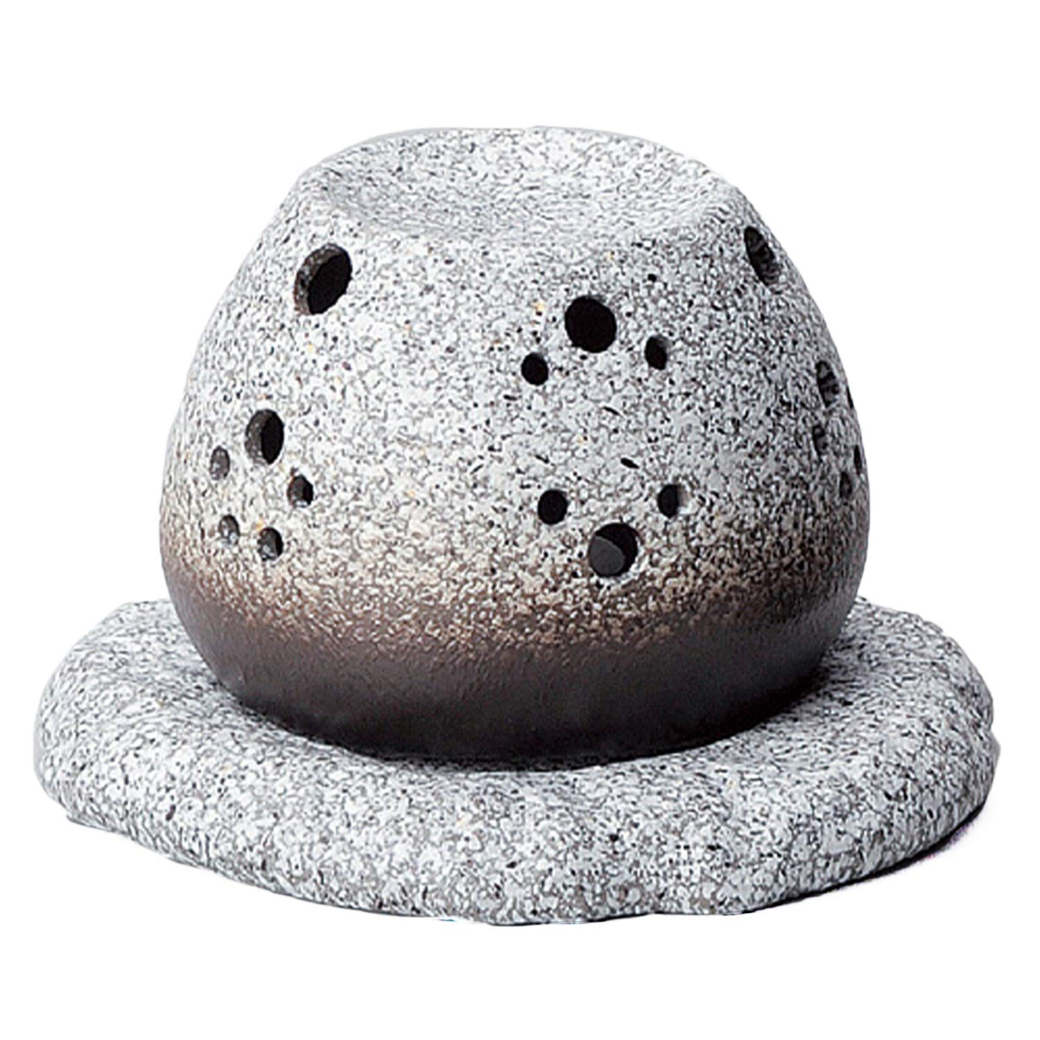 

Candle-type tea incense burner, egg-shaped, Y-1611/F1605, Tokoname ware, Sanbo