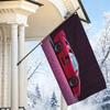 2D Flat, 1pc 2D Flat Decorative Flag, Vintage Cyberpunk Style Red Supercar Pattern Flag, Street Racing Culture Wall Hanging, Modern Industrial Style L